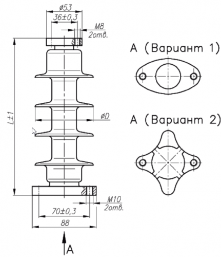 Изолятор ИОСК-4/10-II-1 УХЛ1