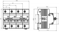 Автоматический выключатель ВА 47-100 4Р 100А (С) IEK