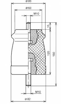 Изолятор ИО-10-3,75 I У3 (шпилька М10)